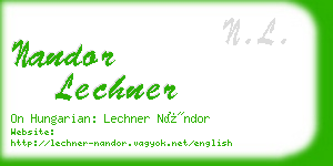 nandor lechner business card